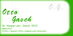 otto gasch business card